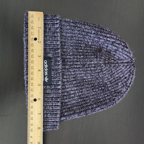 Adidas Charcoal Gray Beanie Hat One Size Men's Adidas Winter Hat - Picture 3 of 5